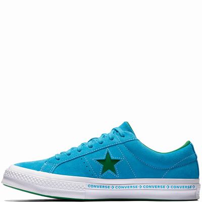 Converse One Star Pinstripe Low Tops Womens - Green Shoes (757IOKTW)